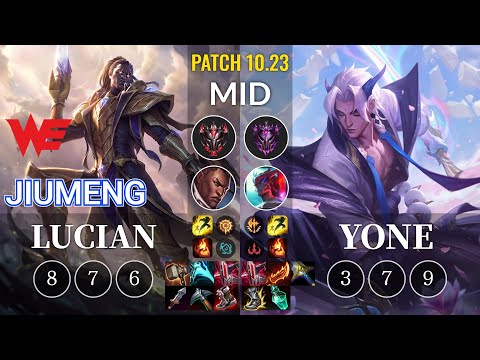 WE Jiumeng Lucian vs Yone Mid - KR Patch 10.23