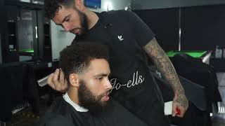 0.5 Half Taper Fade Afro Barber Tutorial
