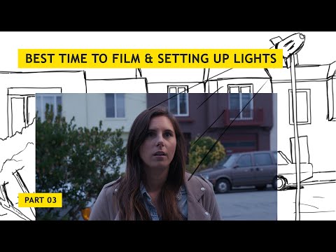 Filming a Day for Night Scene & Setting Up Lights