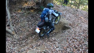 SEROW250　慎重なアクセルワーク最後は登頂成功