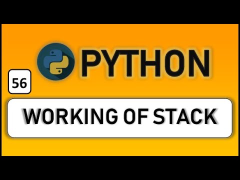 working of stack through animation and the program