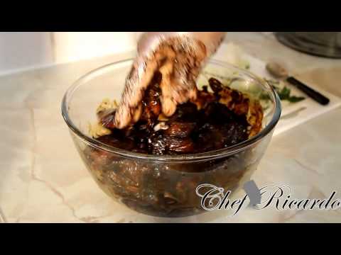 Best Jamaican Brown Stew Pork Served With Rice And Peas | Recipes By Chef Ricardo