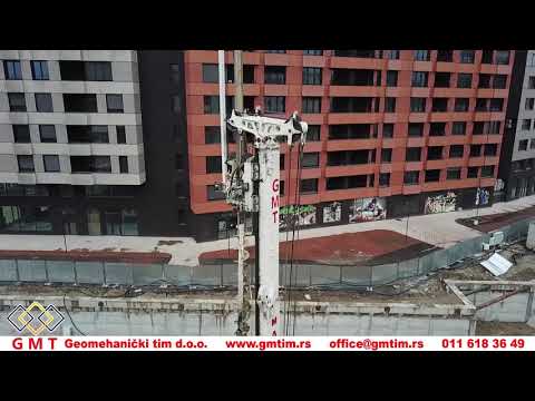 Gradilište: K-Distrikt faza C zaštita temeljne jame i fundiranje objekta (drugi deo)