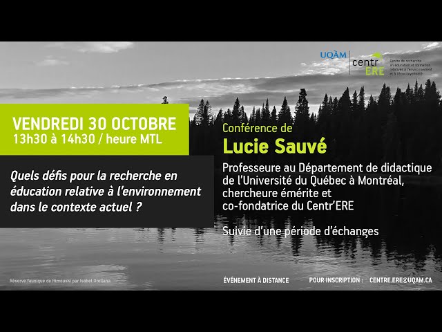 Conférence: «Quels défis pour la recherche en ERE dans le contexte actuel?»