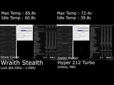 AMD Wraith Stealth VS Cooler Master Hyper 212 Turbo ARGB