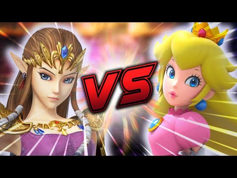Peach VS Zelda PRINCESS FIGHT! Classic Sprite Death Battle Animation