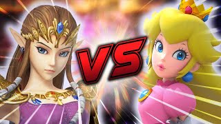 Peach VS Zelda PRINCESS FIGHT! Classic Sprite Death Battle Animation