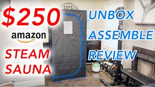 SereneLife Portable Steam Sauna Room Unboxing, Assembly, Review (DIY Amazon DIY Steam Room)