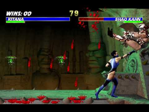 UMK3 Arcade - Kitana 14 hits 60% combo vs Shao Kahn