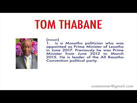 How to Pronounce Tom Thabane