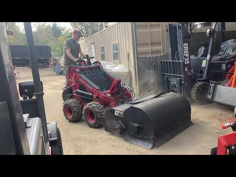 Iron Rhino 50 inch Extreme Enclosed Power Broom Sweeper: Toro, Vermeer, Ditch Witch mini skid steers