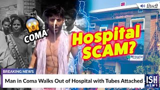 Man in Coma Walks Out of Hospital with Tubes Attached