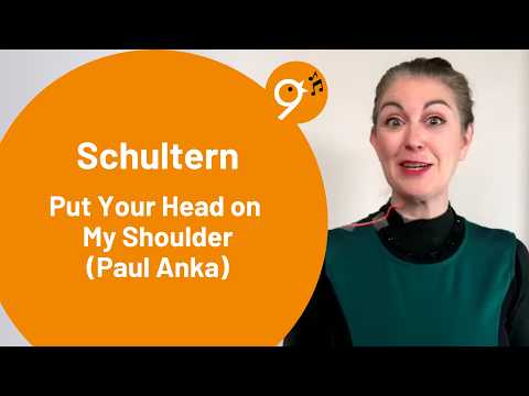 Einsingen um 9 (14.2.26) mit Julia, Schultern, Put Your head on My Shoulder (Paul Anka), Omohyoideus