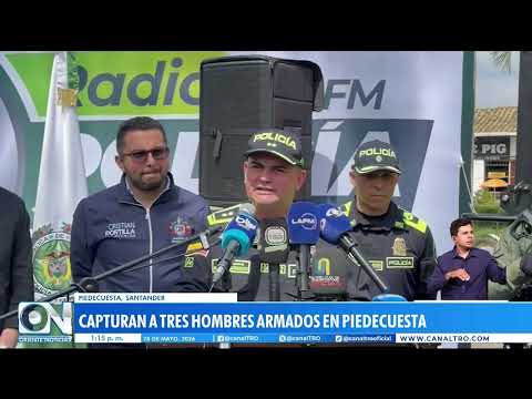 Persecución de película en Piedecuesta terminó con tres capturados y un arma incautada