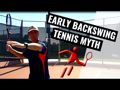 テニスのトレーニング神話 - テニスフォアハンド・バックスイング - 右利きのトレーニング動画 (Tennis Training Myth - Tennis Forehand Backswing - Right Handed Training Video)