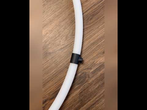 Тримач-з'єднувач гнучкого неону 24 мм металевий білий