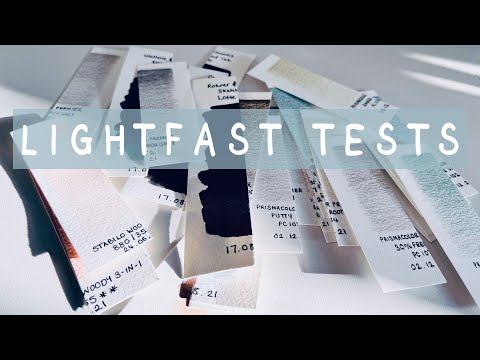 LIGHTFAST TESTS 5 | Did they fade or not? Holbein Acryla gouache, Prismacolor pencils, inks etc.