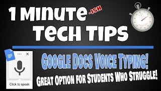 Tip: Voice Dictation in Google Docs