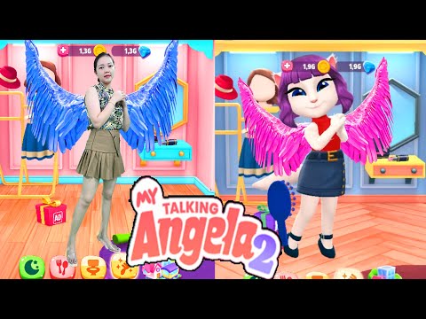 Cute Girl Imitating Angela | Catching Trends | My Talking Angela 2