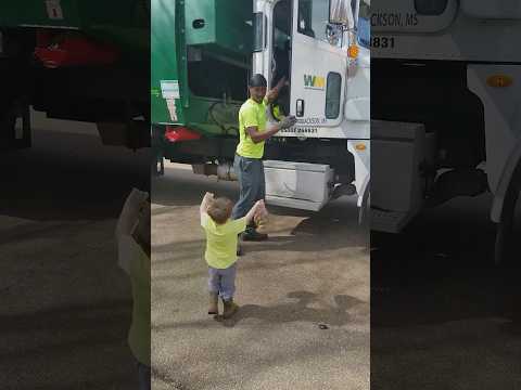 Little Boy Surprises His Favorite Garbagemen
