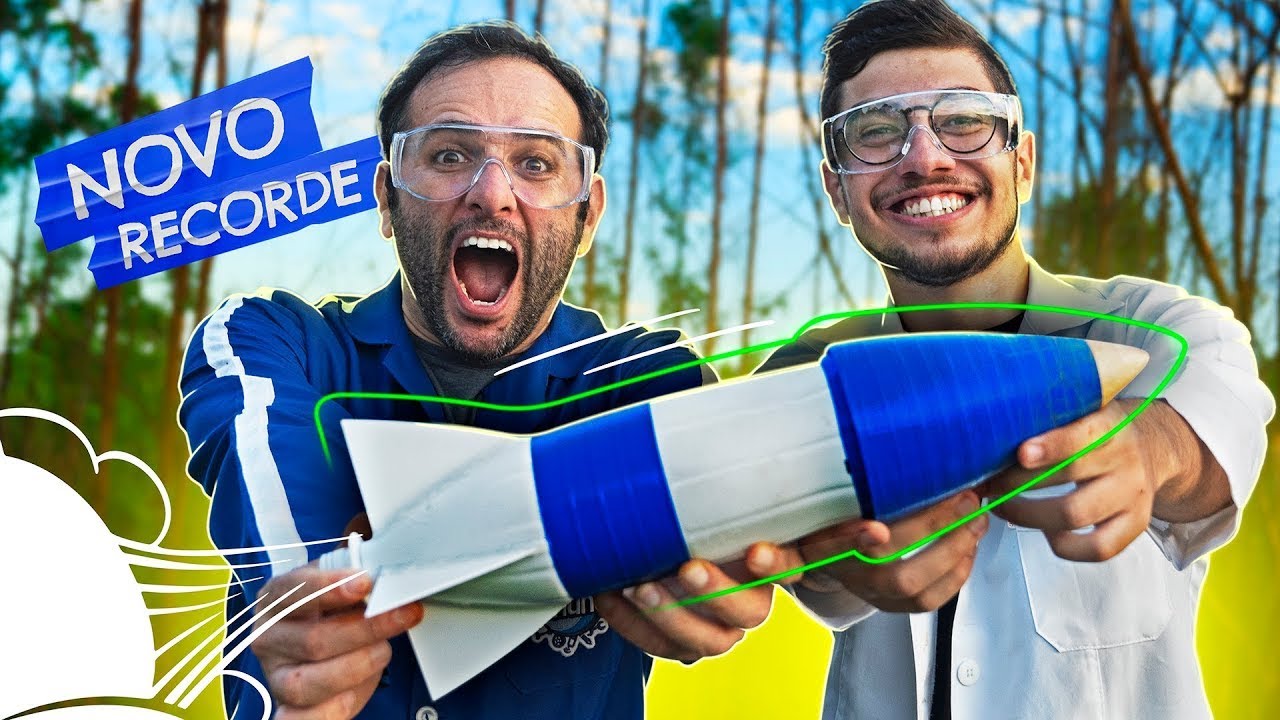 O NOVO RECORDE BRASILEIRO: Foguete de PET