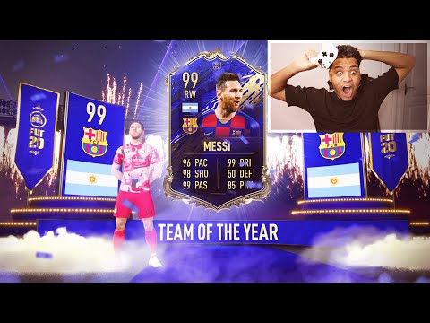 99 TOTY MESSI IN A PACK!!!! (PACKED EVERY YEAR FIFA 09 - FIFA 20)