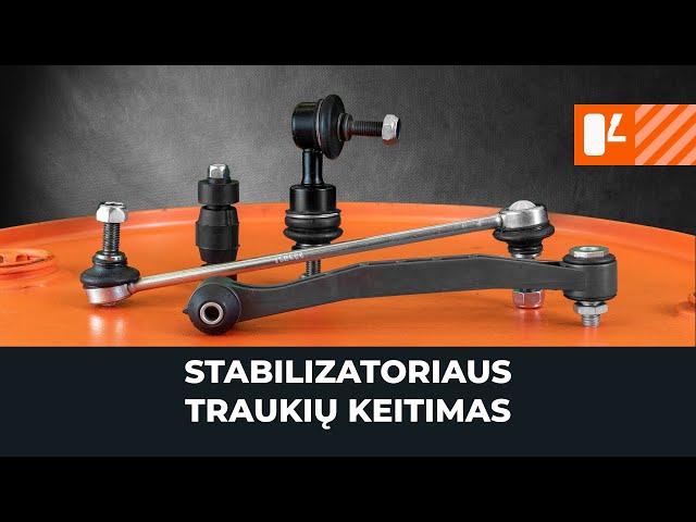 Peržiūrėkite vaizdo įrašo vadovą, kaip pakeisti DAIHATSU ROCKY Šarnyro stabilizatorius