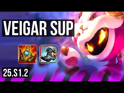 VEIGAR & Aphelios vs PYKE & Ezreal (SUP) | 1100+ games | KR Master | 25.S1.2