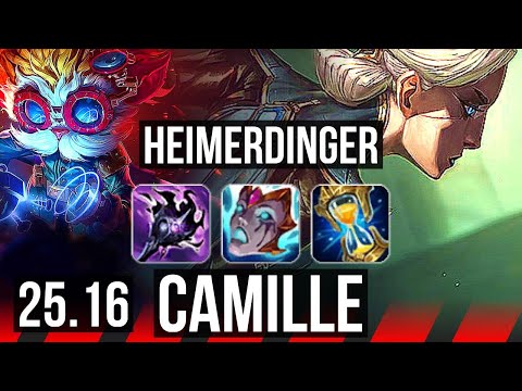 HEIMERDINGER vs CAMILLE (TOP) | 72k DMG, 10/3/15, Legendary | KR Diamond | 25.16