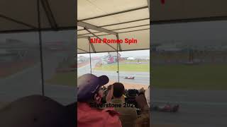 Alfa Romeo Spinning in the rain Silverstone 2022 F1