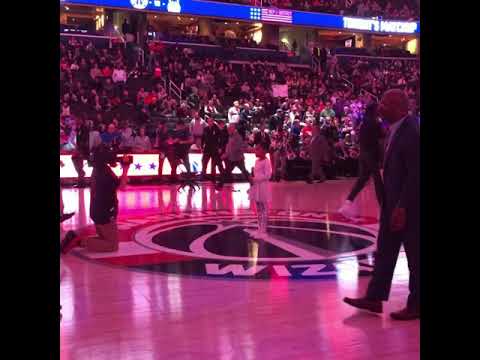 Victory (just turned 8) Sings for NBA & College Championships This Week