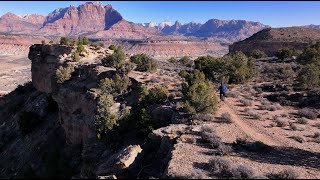 Wire Mesa singletrack clockwise, Smithsonian Butte and the Eagle Crags as the backdrop! Bucket List!