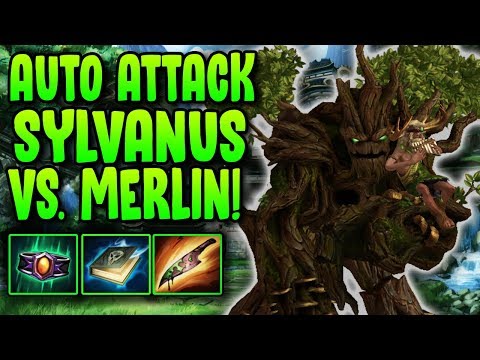 AUTO ATTACK SYLVANUS BUILD INSANE GAME VS MERLIN! - Masters Ranked Duel - SMITE
