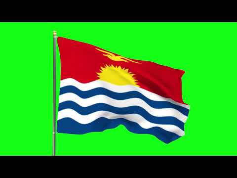 Kiribati Flag 1 | Green screen 4K HD  Video | Animated YouTube | No Copyright | Royalty-Free