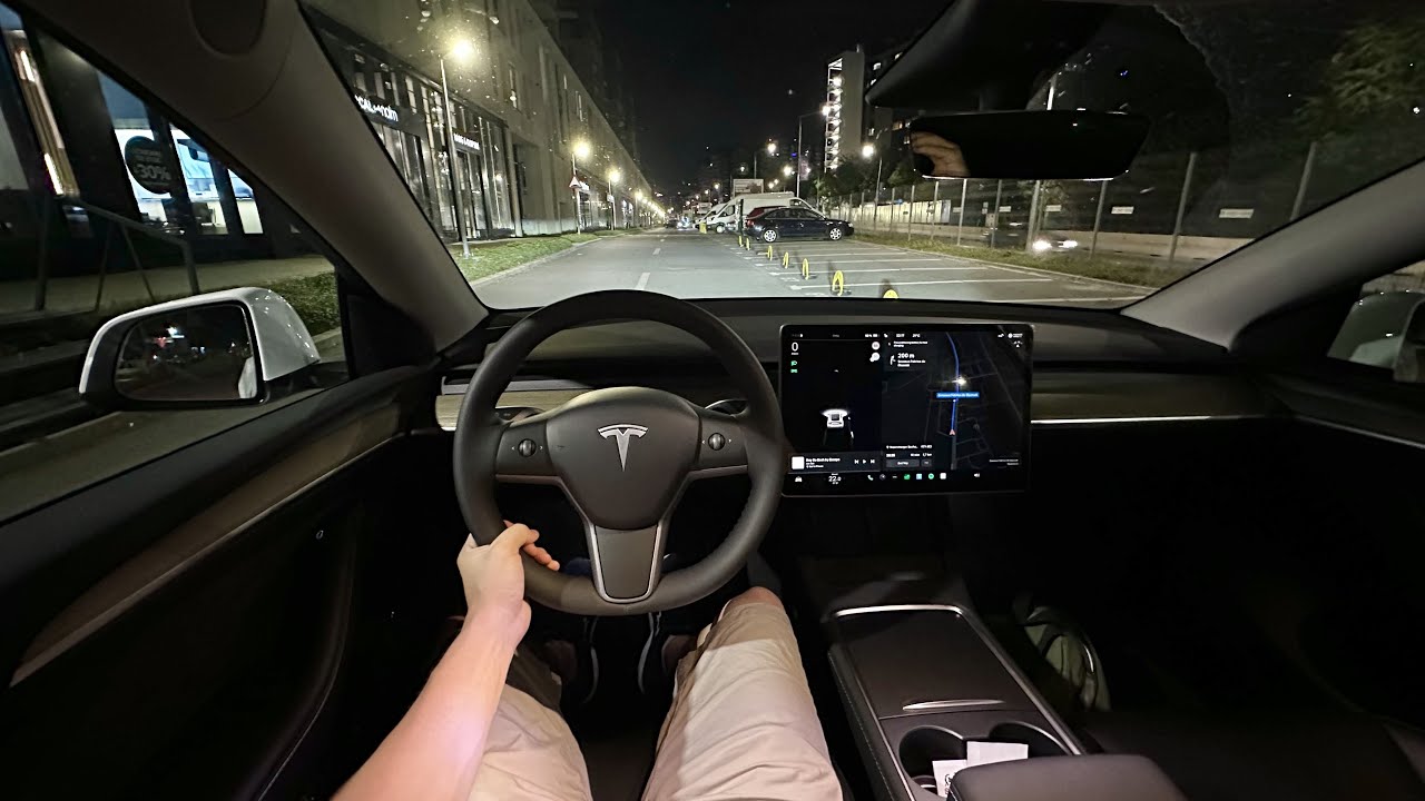 Tesla Model Y RWD Night Test Drive 2023