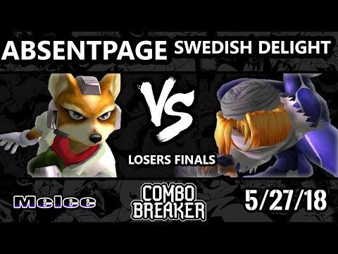 Combo Breaker 2018 Smash Melee - OG | Swedish Delight (Sheik) Vs. CLN | AbsentPage (Fox) - SSBM LF