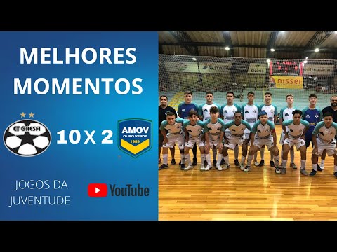 MELHORES MOMENTOS ENTRE CT GRESFI X AMOV FUTSAL PELA SELETIVA DOS JOGOS DA JUVENTUDE SUB 17