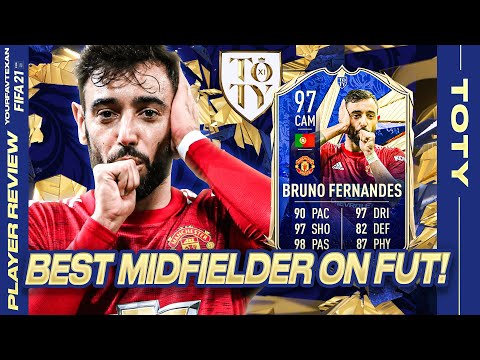 PERFECT MIDFIELDER!! FIFA 21 TOTY BRUNO FERNANDES PLAYER REVIEW - BRUNO 97 TOTY WORTH IT? FUT 21