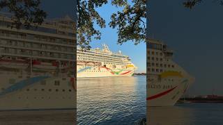 Norwegian Dawn sailing away from Tampa! #shorts #norwegiandawn #cruiseship #tampa