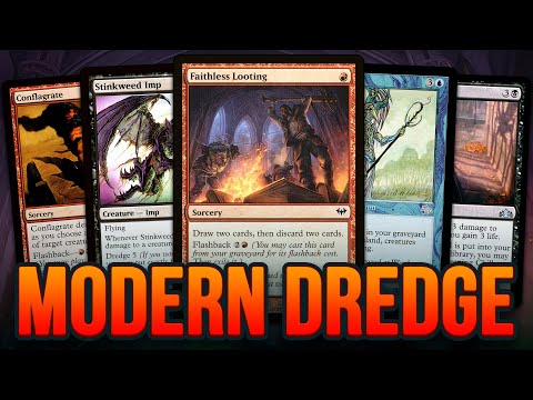 MODERN DREDGE IS BACK! Faithless Looting + Stinkweed Imp (MTG Graveyard Combo) Magic: The Gathering