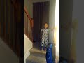Little Batman 'Flies' Down the Stairs of His Maryland Home