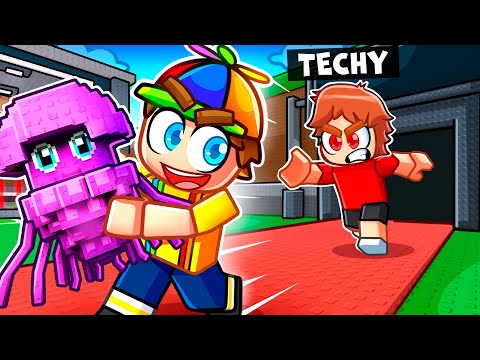 Stealing Techy's BRAINROTS In Roblox!