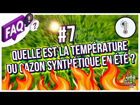 Chaleur, brûlures et soleil sur gazon synthetique