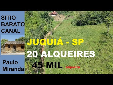 Sítio 20 alqueires vende em Juquiá SP com 2 casas
