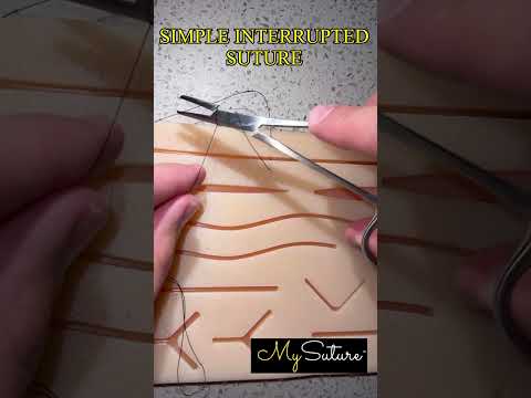 Simple Interrupted Suture Tutorial! #medic #surgery #medicalstudents #sutures #suturing
