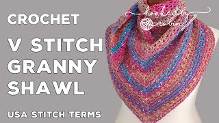 Crochet V Stitch Granny Triangle Shawl (SUPER FAST!)