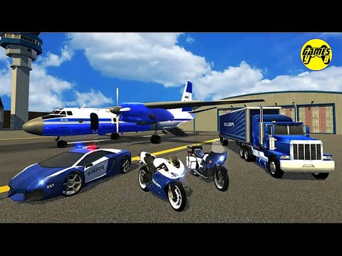 Police Car Plane Truck Transporter Simulator 20 (Mission 8 - 13) - Android Gameplay FHD