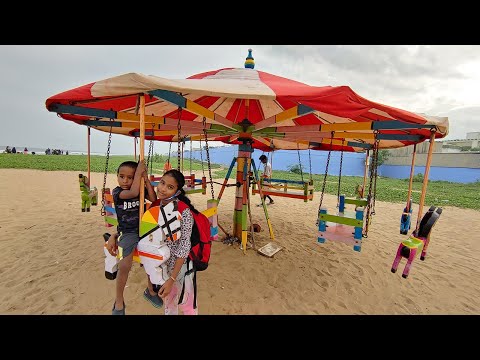 Adithya and Laki Playing on the Beach I Adithya kids and toys I  kids play  I  kids Activities