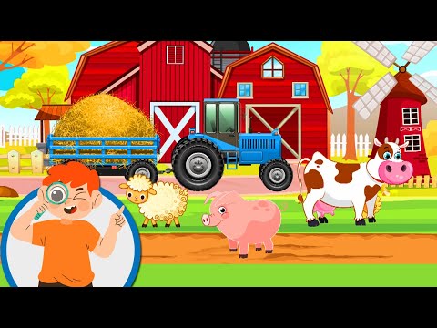 Ce am vazut la ferma - Animalele domestice - Desene educative pentru copii mici