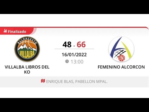 1ª Autonómica fem VILLALBA LIBROS DEL KO - FEMENINO ALCORCÓN